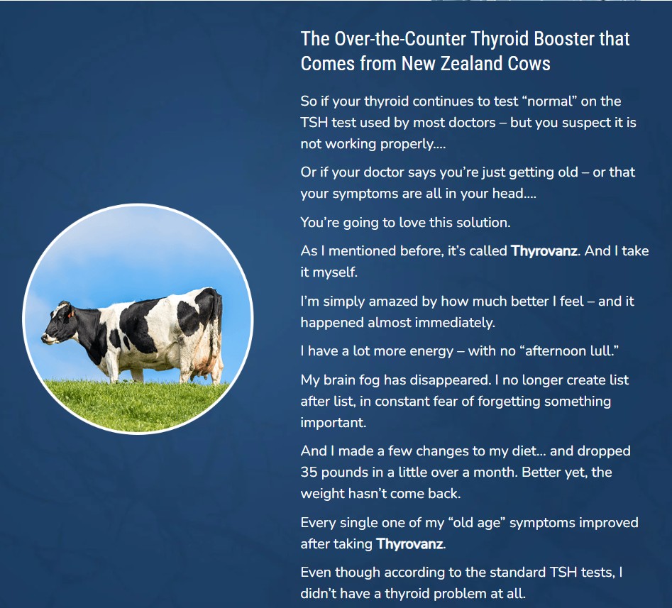 Thyrovanz Natural Thyroid Supplement